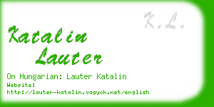 katalin lauter business card